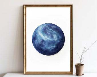 Galaxy Print, Galaxy Wall Art, Galaxy Painting, Space Art, Celestial Art, Planet Art, Galaxy Decor, Constellation Painting, Space JPG | SG#9