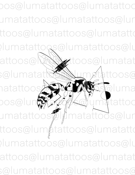 Buy Hornet Temp Tattoo Bug Realistic Goth Neck Tat Wasp Insect Online in  India - Etsy