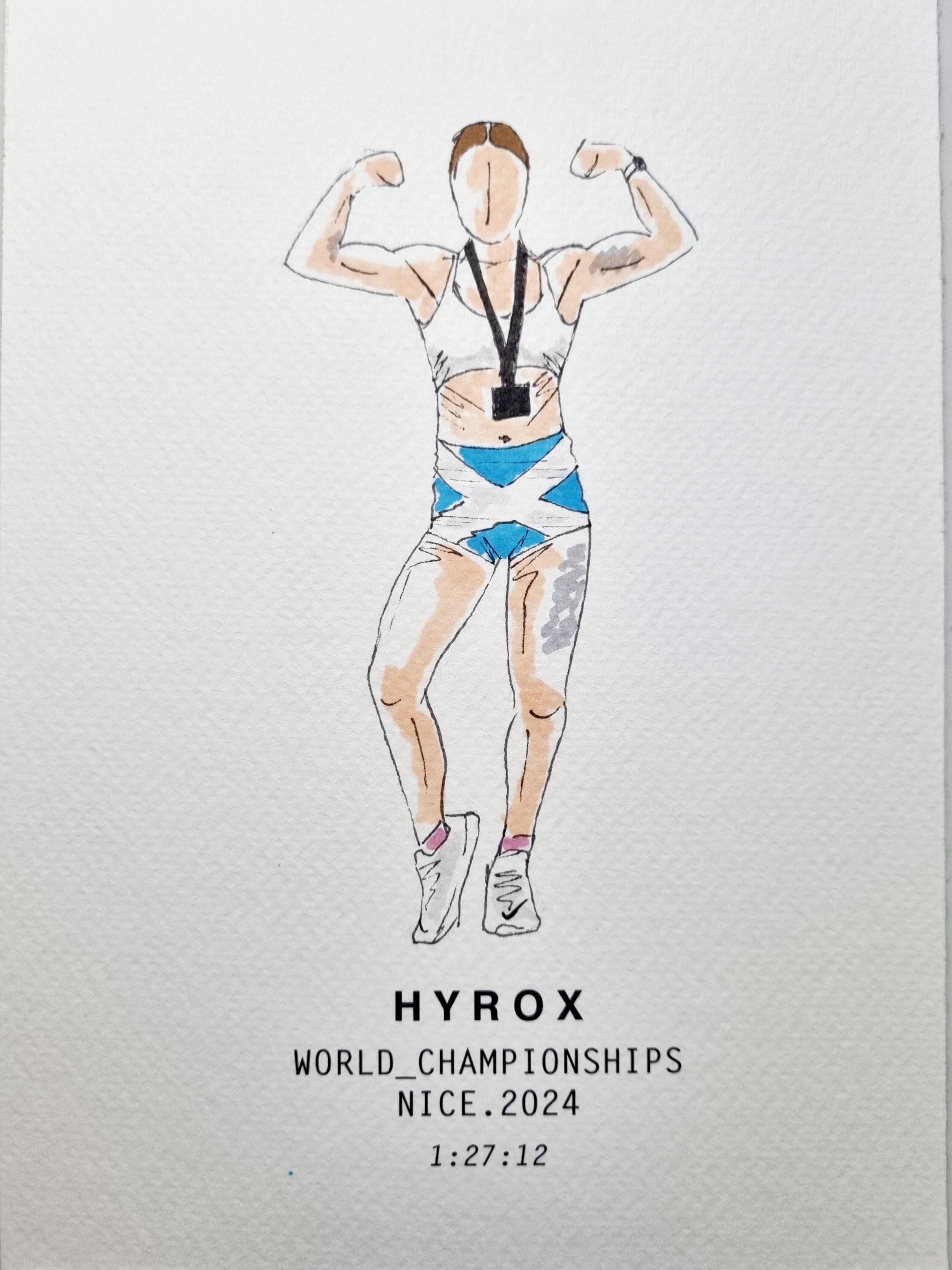 Personalised Hyrox Illustration Art - Hyrox, Fitness, Workout, Hobby ...