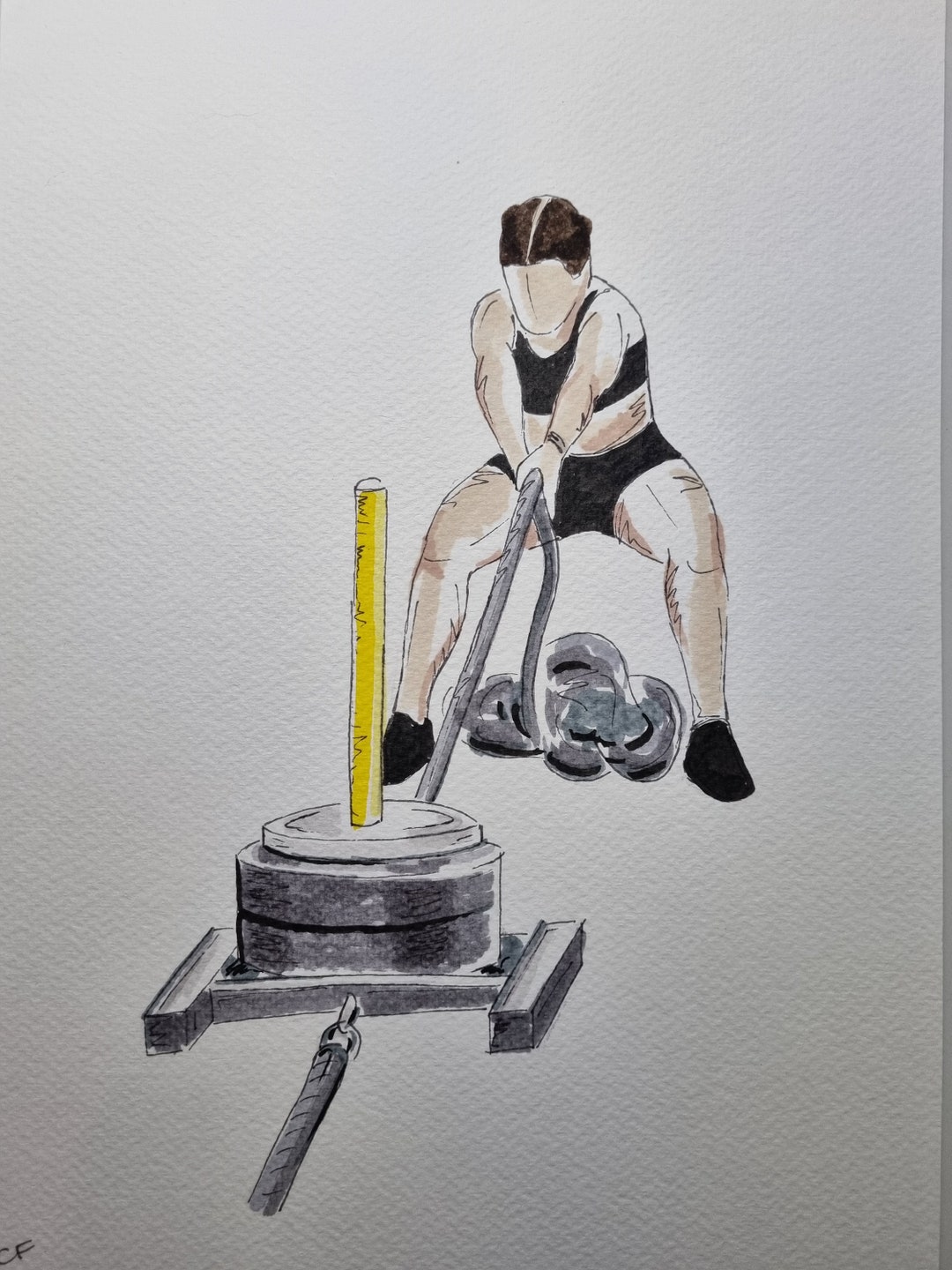 Personalised Hyrox Illustration Art - Hyrox, Fitness, Workout, Hobby ...