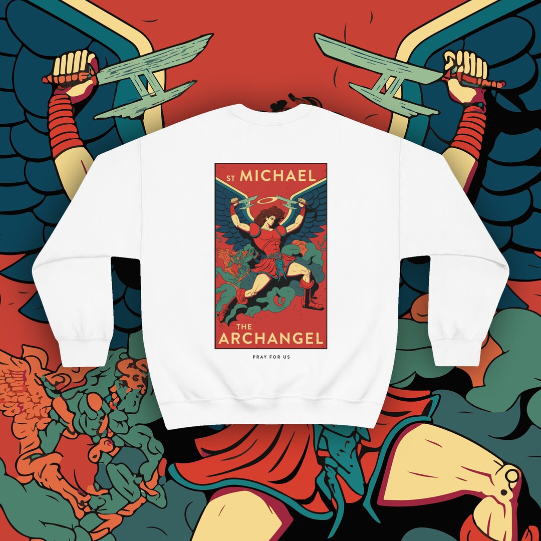 San Michele Arcangelo Felpa girocollo cattolica unisex di alta