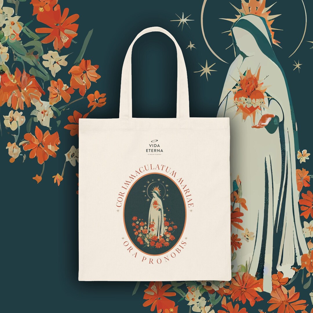 Immaculate Heart of Mary Tote Bag | Catholic Gift - Etsy
