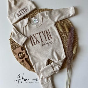 Baby Boy Coming Home Outfit Natural,Newborn Boy Coming Home Outfit,Baby Boy Gift,Personalized Going Home Outfit Baby Boy, Newborn Set Name