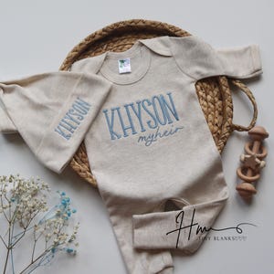 Baby Boy Coming Home Outfit Natural,Newborn Boy Coming Home Outfit,Baby Boy Gift,Personalized Going Home Outfit Baby Boy, Newborn Set Name