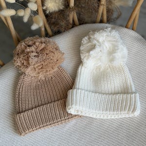 Newborn booties, matching hat, oversized bow headband, infant knitwear, birth announcement photoshoot, baby shower gift, coming home outfit image 2