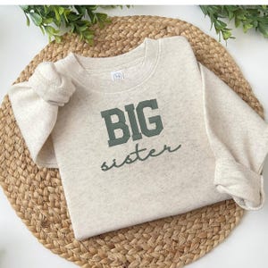 Embroidered Big Brother Sweatshirt, Natural Toddler Sweatshirt, Pregnancy Announcement, Big Bro, Coming Soon Neautral Sweatshirt