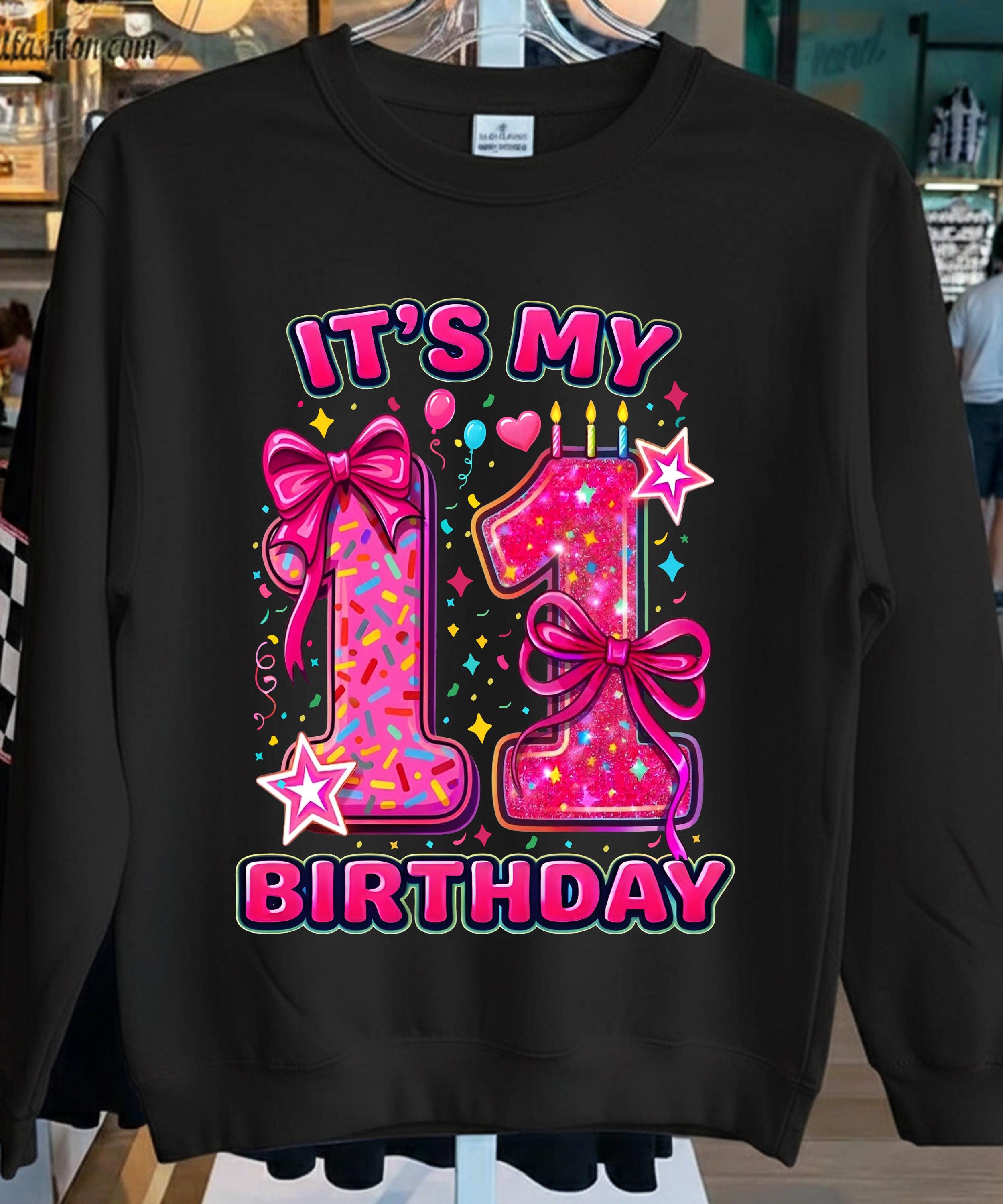 Happy 11th Birthday Girl Png, Pink Coquette Bow Glitter Number 11 Years ...