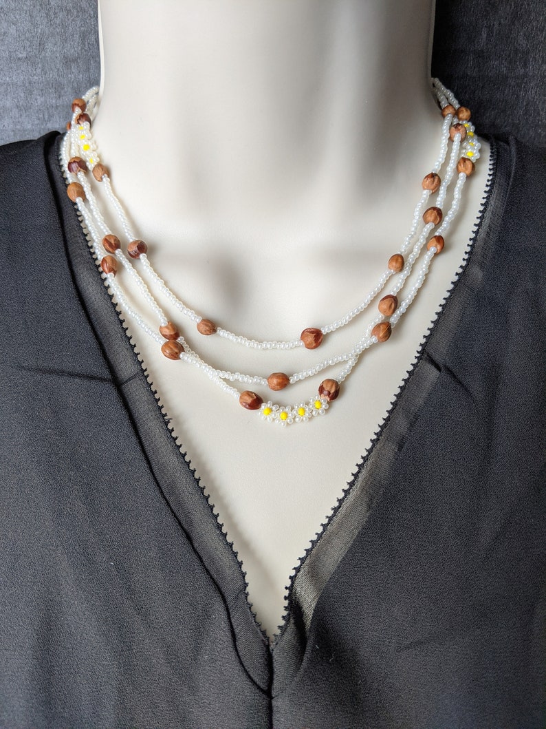 Navajo Handmade Juniper Berry Seeds ghost Beads/ Czech Glass Seeds