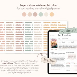 Digital Reading Stickers for Book Lovers in Autumn Colors | Bookish ...