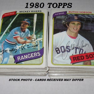Lot Topps BASEBALL 1980 (40 cartes)
