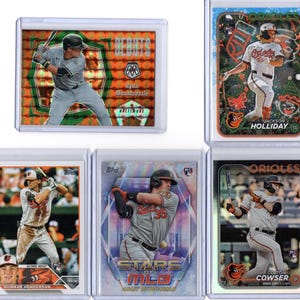 Lot de 5 cartes de baseball BALTIMORE ORIOLES Star Rookies