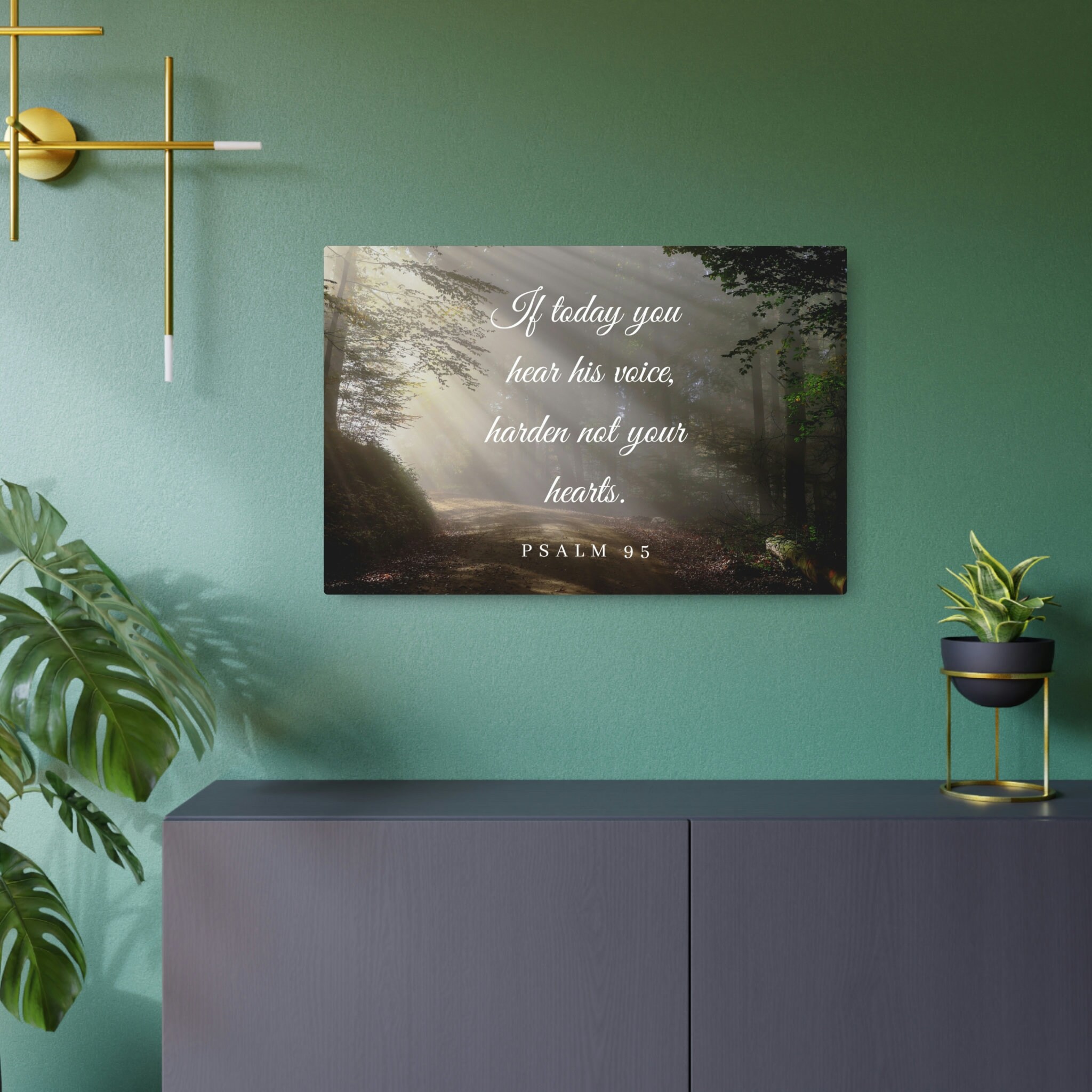 Bible Verse Metal Wall Art Psalm 95 Living Family Office Bedroom Home Decor Christian Spiritual