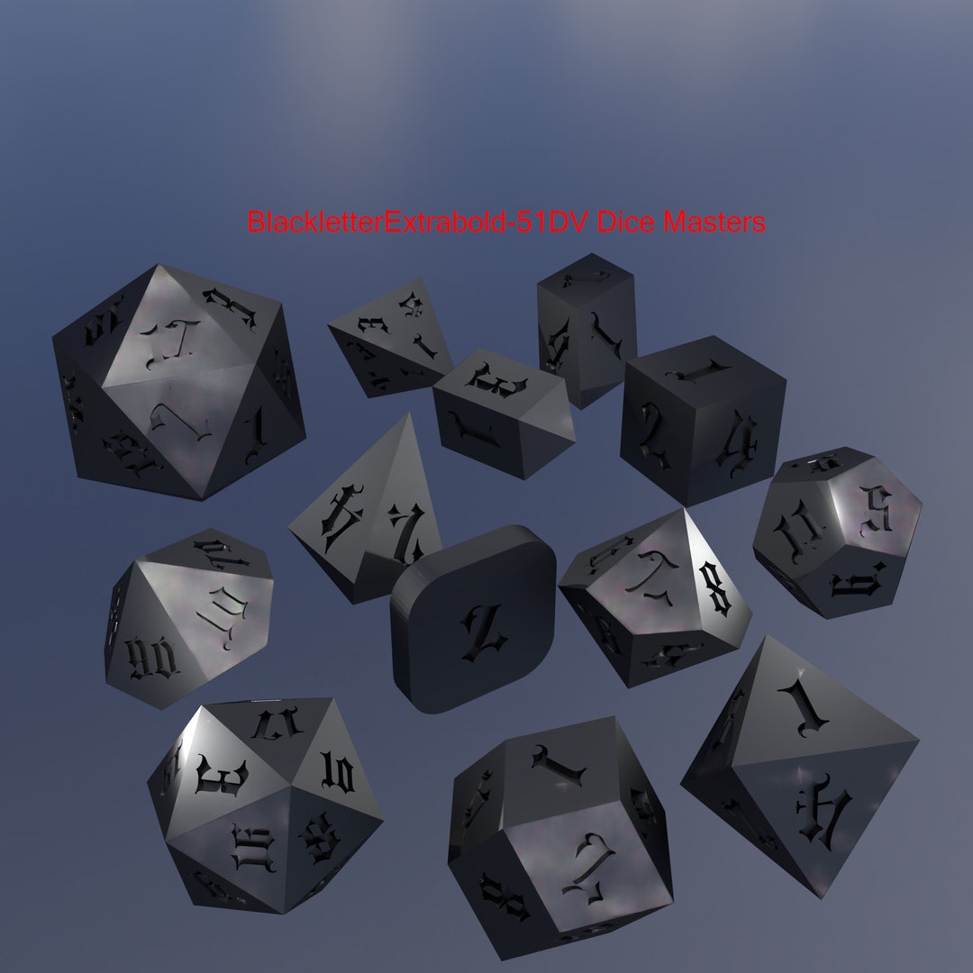 Master Dice Set Ready to Print DIGITAL DOWNLOAD 13 Piece Etsy