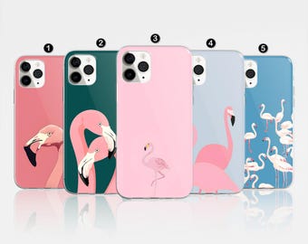 Pink Flamingo Phone Case, Tropical Bird Art Cover