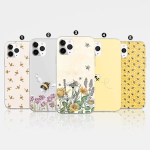 Bee Handyhülle, Yellow Bumble Bee Cover passend für iPhone 16 Pro, 14, 15, 13, 12, 11, XR, 8, Samsung S24, S23, A55 A54, Pixel 8 Pro, Huawei P30