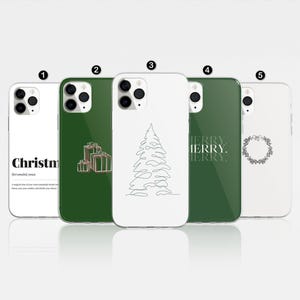 Weihnachten Telefon Fall niedliches ästhetisches Wintermuster Weihnachtsabdeckung für iPhone 16 Pro, 14, 15, 13, 12, 11, XR, 8, Samsung S24, S23, A55, A54
