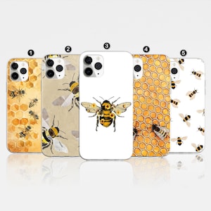 Bumble Bee Phone Case: Yellow Honeycomb Nature Design