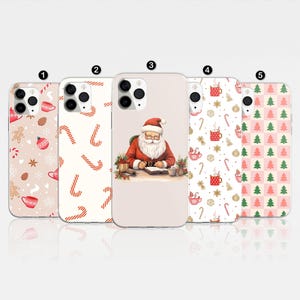 Christmas Phone Case, Aesthetic Winter pattern, Xmas Cover For iPhone 16 Pro, 14, 15, 13, 12, 11, XR, 8, Samsung S24, S23, A55, A54