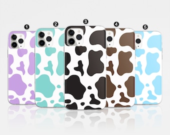 Cow Print Phone Case, Trendy Clear Cover