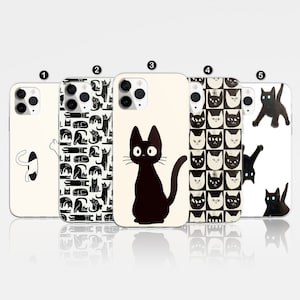 Cat Lover Phone Case, Vintage Art Cat Cover For iPhone 16 Pro, 14, 15, 13, 12, 11, XR, 8, Samsung S24, S23, A55 A54, Pixel 8 Pro, Huawei P30