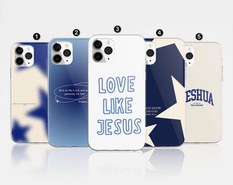 Christian Bible Verse Phone Case, Jesus God Star Cover