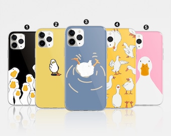 Funny Goose Clear Phone Case, Duck