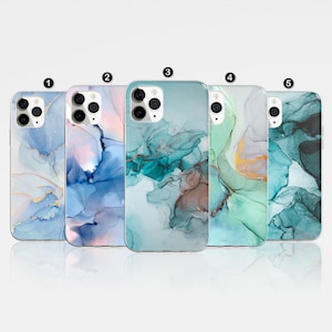 Coque de portable effet marbré doré et imprimé marbré pour iPhone 16 Pro, 14, 15, 13, 12, 11, XR, 8, Samsung S24, S23, A55, Pixel 8 Pro, Huawei P30
