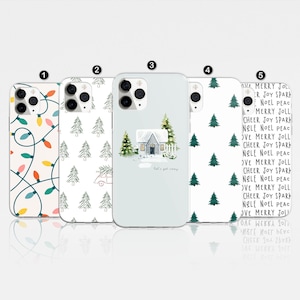 Funda navideña para teléfono: patrón navideño, cubierta protectora de TPU