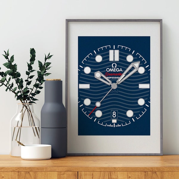 Omega Seamaster dial minimal poster design