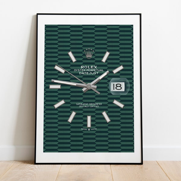 Rolex Datejust Motif dial poster design