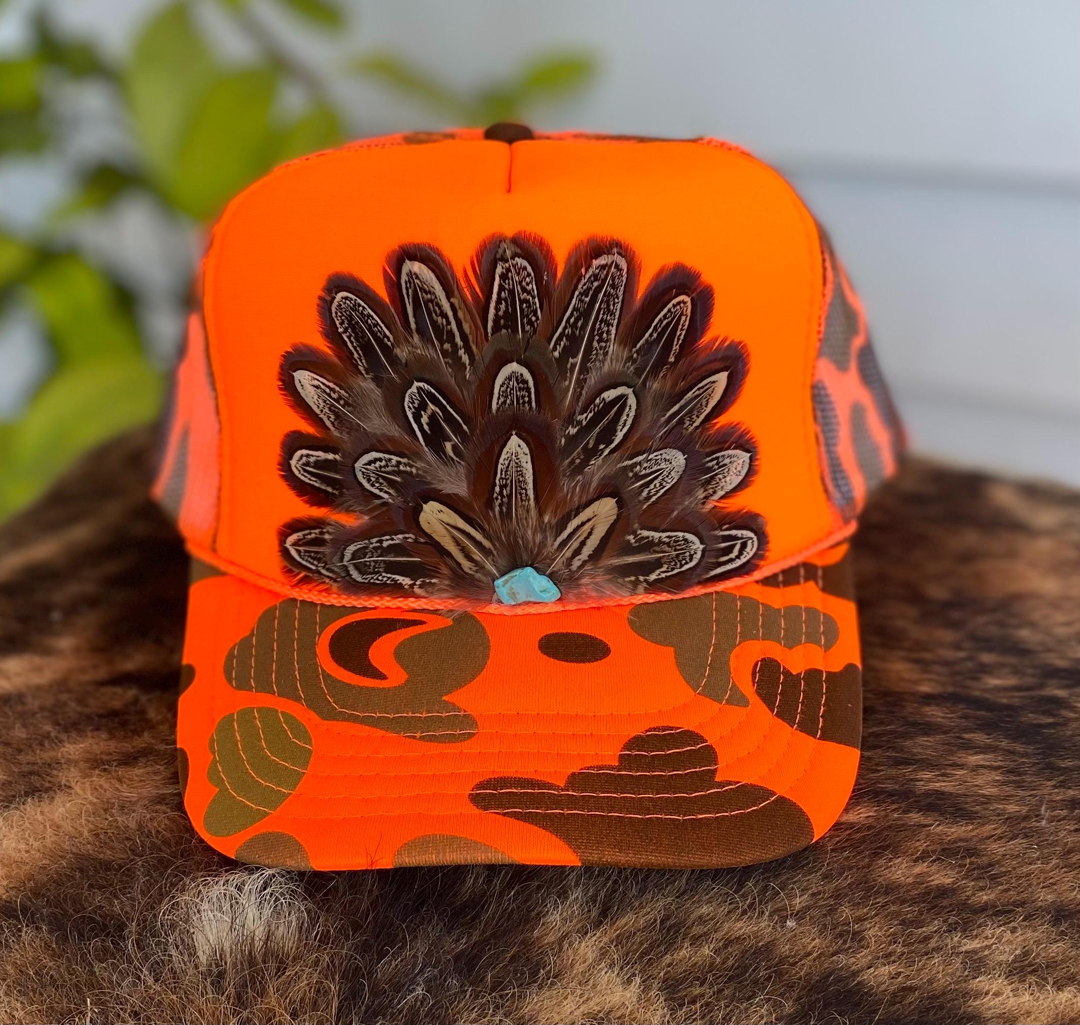 Orange Camo Hat
