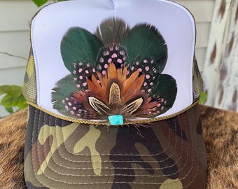 Camo Feather Trucker, Otto SnapBack