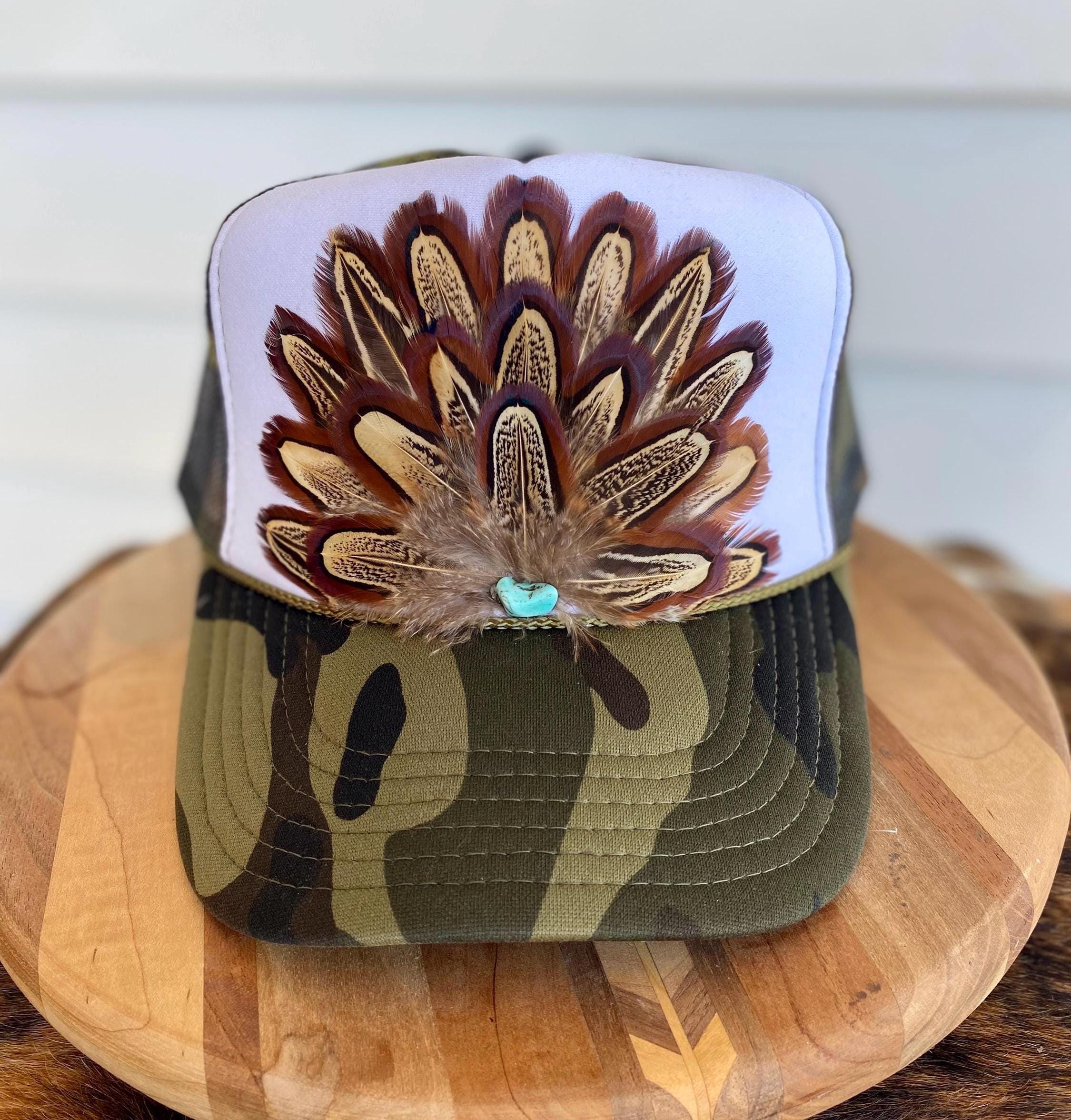 Ladies Feather Hat - Etsy