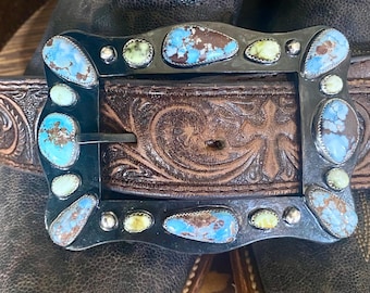Handmade Turquoise Western Buckle