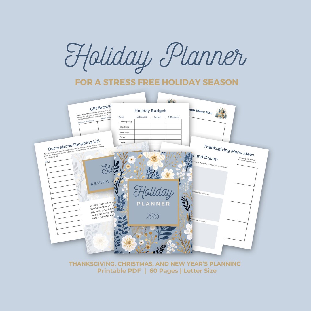 Printable Holiday Planner 2023 Printable Holiday Binder Etsy