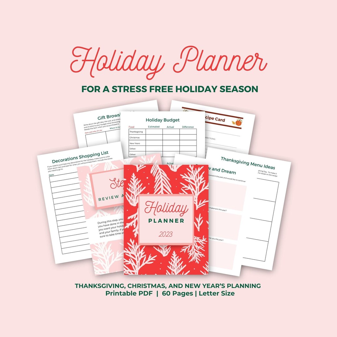 Printable Holiday Planner 2023 Printable Holiday Binder Etsy