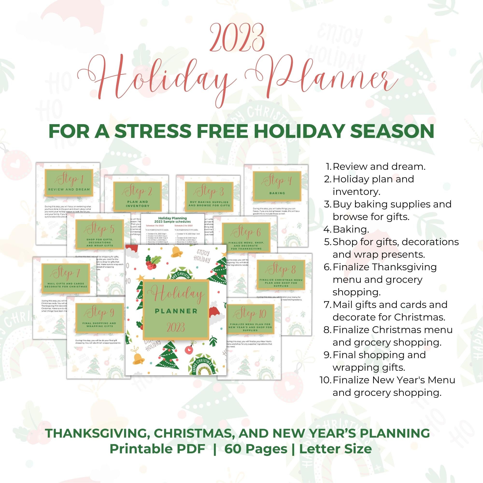 Printable Holiday Planner 2023 Printable Holiday Binder Etsy