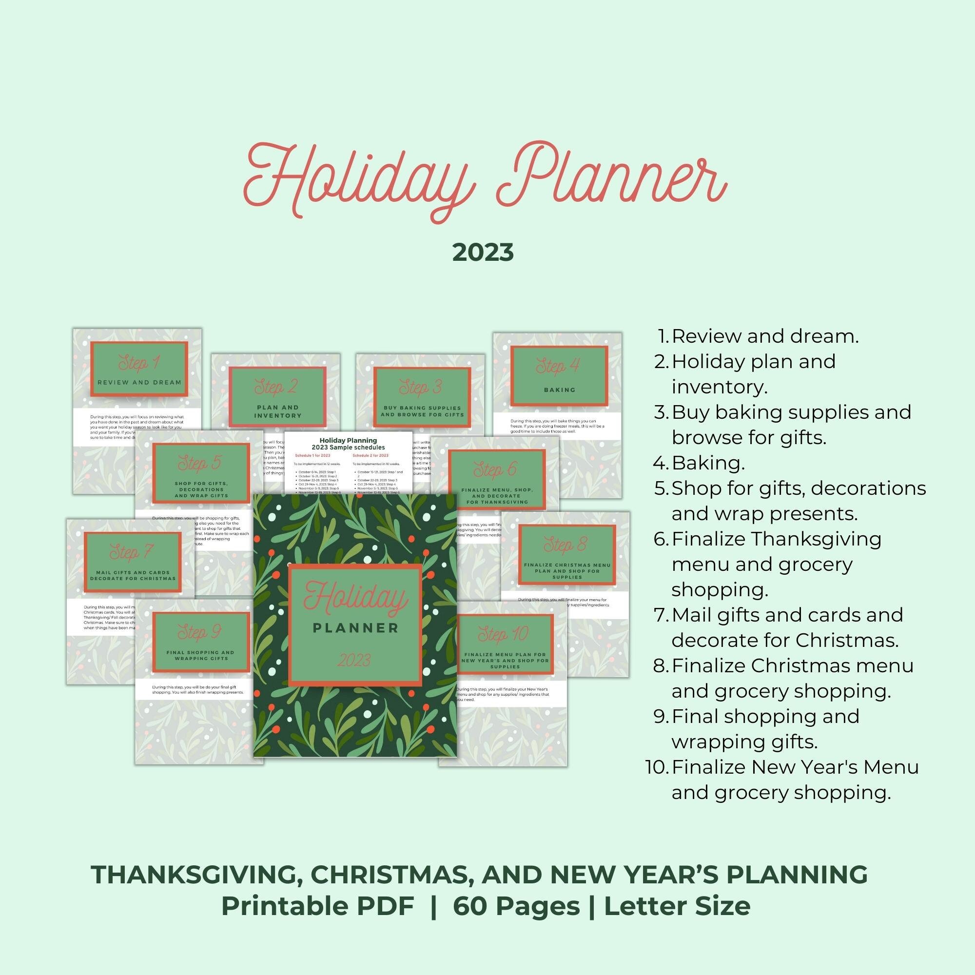 Printable Holiday Planner 2023 Printable Holiday Binder Etsy