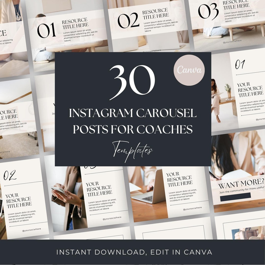 Canva Instagram Carousel Templates for Coaches Coaching Instagram ...