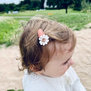 Baby Children Girls Women Hair Clip Set Hair Clip Fabric Clip Floral Vintage Clips Fabric Hair Clip Snap Clip Hair Clips Daisy Flower image 2