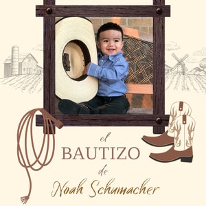 Convite ocidental Bautizo