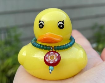 Jeep Ducks / Dashboard Rubber Ducks w/ Handmade Beaded Necklace