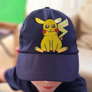 hand painted cap with textil paint.