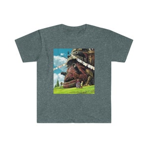 Miyazaki Tshirt, Howl&#39;s Moving Castle, Anime lover, Animation movies lovers, Japanese manga lovers t-shirt, Unisex Softstyle T-Shirt