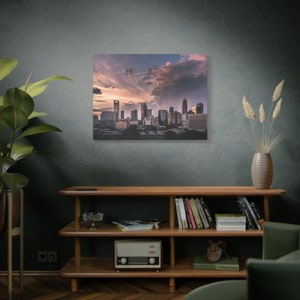 Wall Decor, Charlotte North Carolina Skyline - Canvas Wall Art