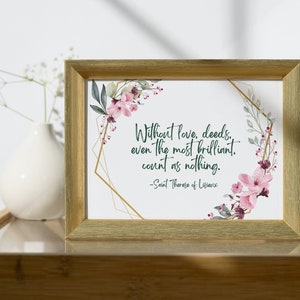Saint Therese of Lisieux Quote | Religious Digital Print Download
