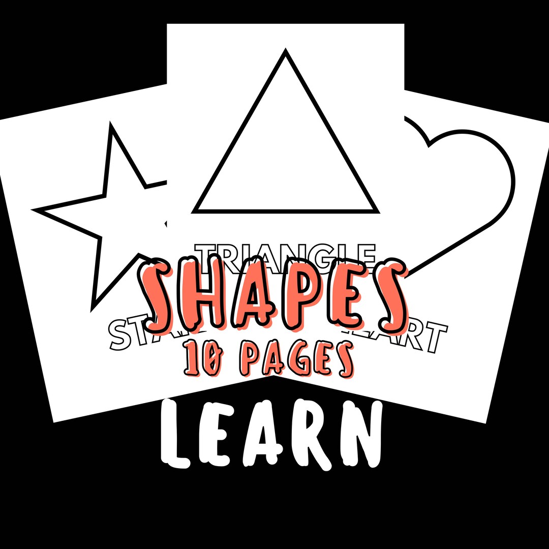 Learn Shapes and Color 10 Shapes to Learn and Colour for Kids, Pre ...