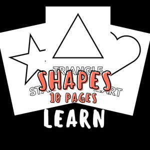 Learn Shapes and Color | 10 Pages Shapes to Learn and Colour for Kids, Pre School, Daycare, Kindergarten Activity