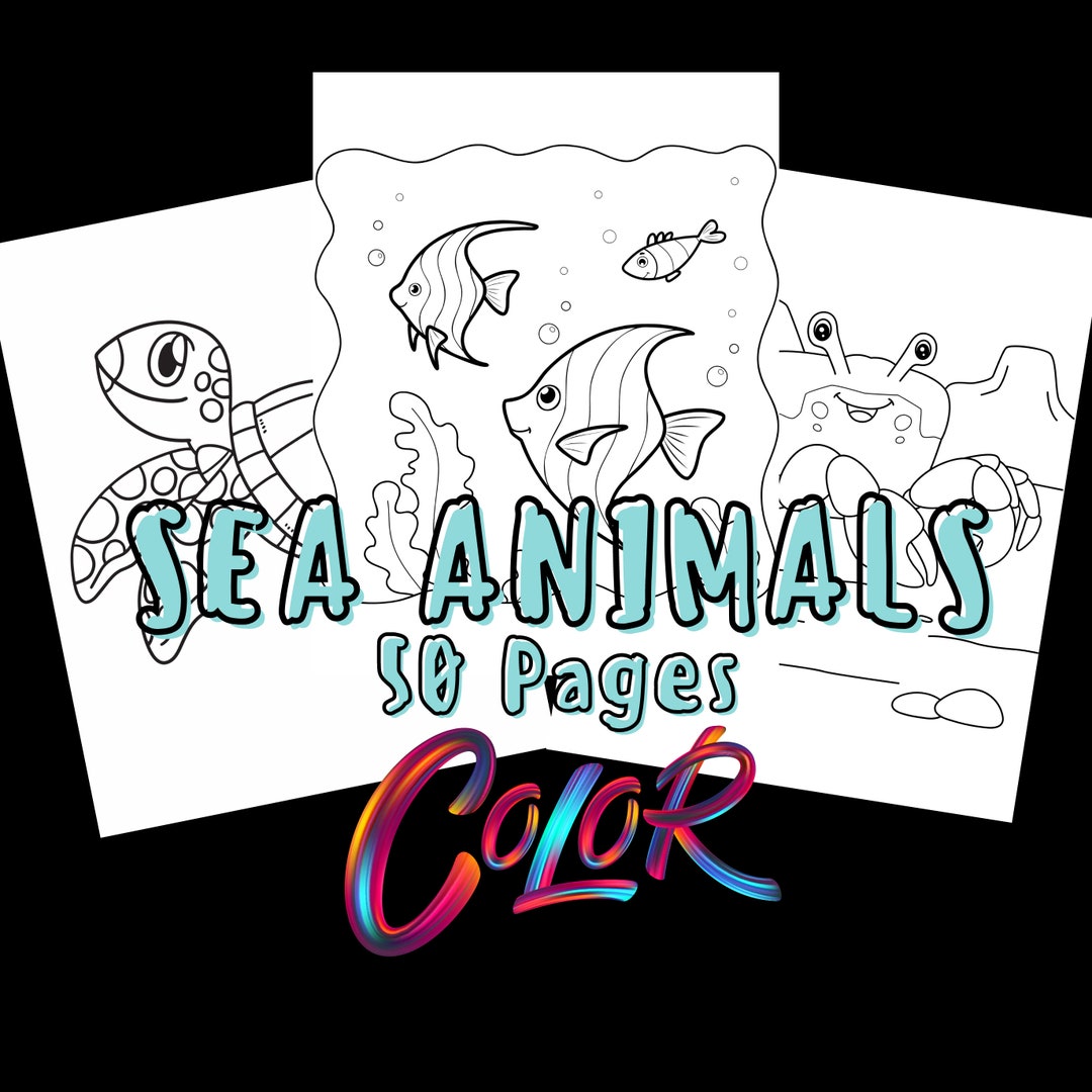 Sea Animals Coloring Pages | 50 Printable Pages of Sea Animals and Fish
