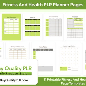 Fitness And Health Planner Pages